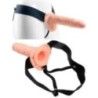 Fallo dildo indossabile strap on cavo Con testicoli Real Rapture 8 Flesh Fallo dildo indossabile strap on cavo Con testicoli Real Rapture 8 Flesh