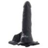 Fallo dildo indossabile strap on cavo Con testicoli Real Rapture 8 Black Fallo dildo indossabile strap on cavo Con testicoli Real Rapture 8 Black