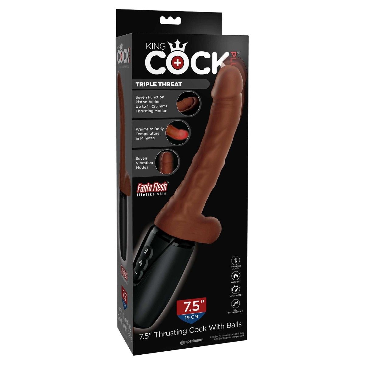 Vibratore realistico King Cock Plus Triple Threat