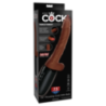 Vibratore realistico scaldante a spinta brown Vibratore realistico scaldante a spinta brown