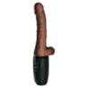 Vibratore realistico scaldante a spinta brown Vibratore realistico scaldante a spinta brown