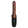Vibratore realistico scaldante a spinta brown Vibratore realistico scaldante a spinta brown
