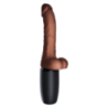 Vibratore realistico scaldante a spinta brown Vibratore realistico scaldante a spinta brown