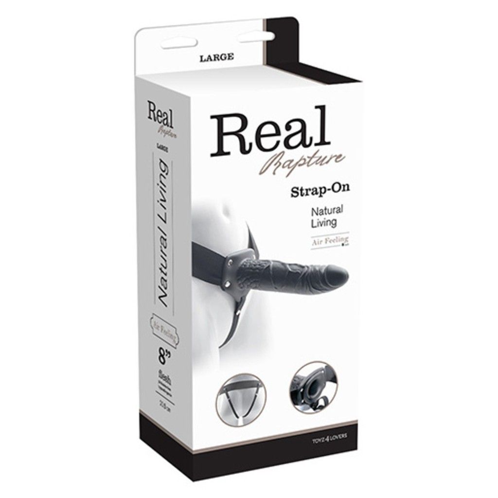 Fallo dildo indossabile strap on cavo Real Rapture 8 Black