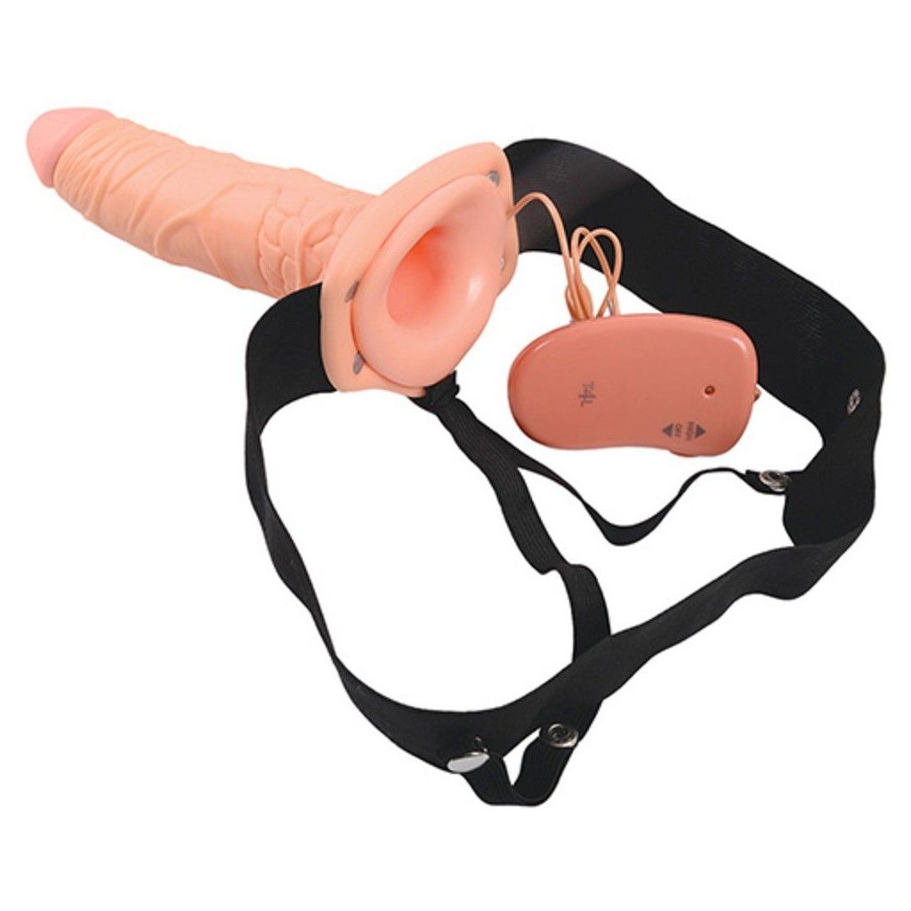 Vibratore Fallo vibrante dildo indossabile strap on cavo Real Rapture 8 Flesh