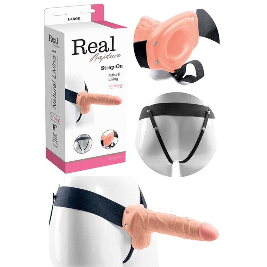 Vibratore Fallo vibrante dildo indossabile strap on cavo Con testicoli Real Rapture 8 Flesh Vibratore Fallo vibrante dildo indossabile strap on cavo Con testicoli Real Rapture 8 Flesh