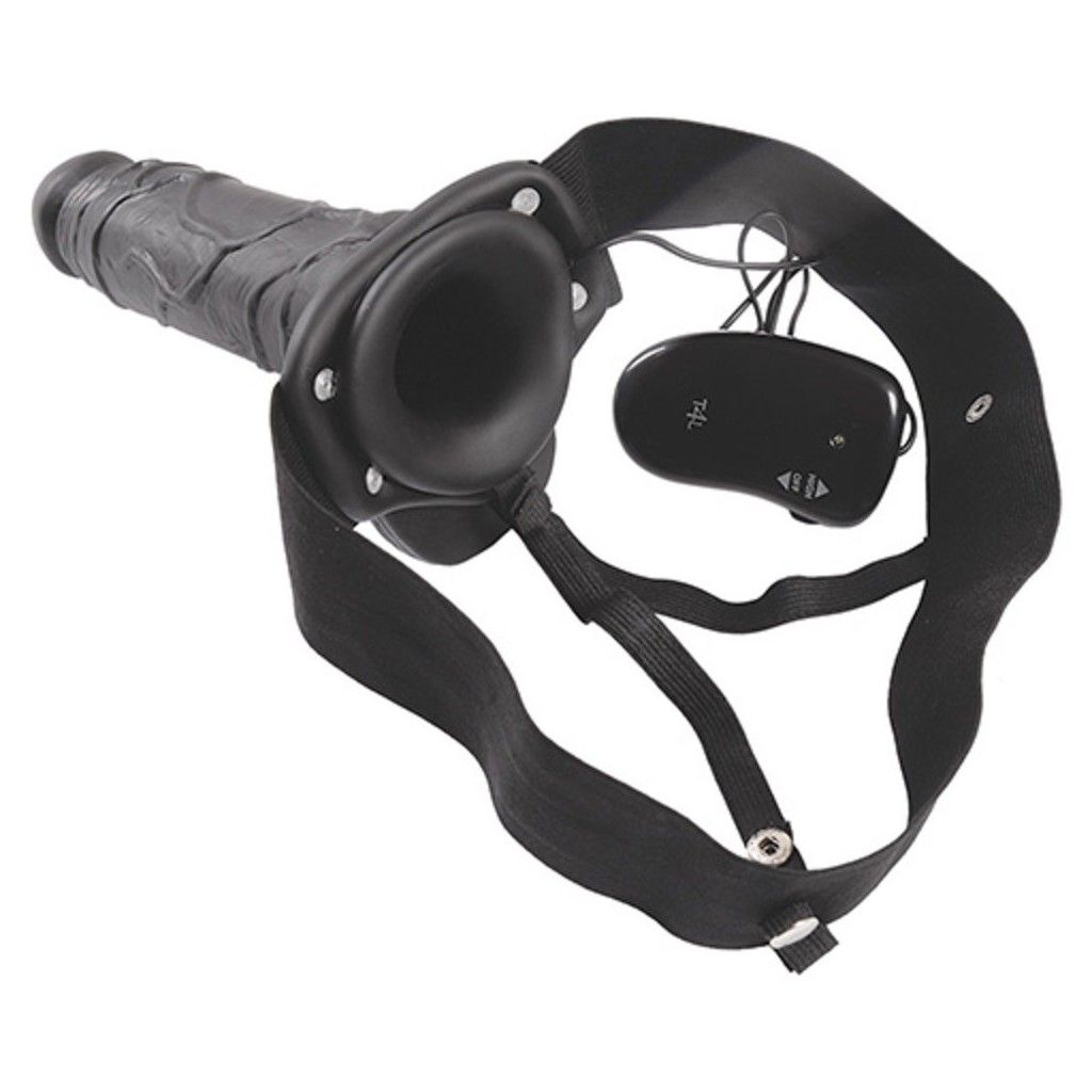 Vibratore Fallo vibrante dildo indossabile strap on cavo Con testicoli Real Rapture 8 Black Vibratore Fallo vibrante dildo indossabile strap on cavo Con testicoli Real Rapture 8 Black