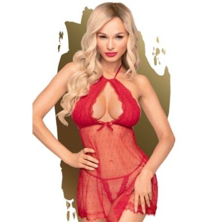 Babydoll pizzo Libido Boost rosso