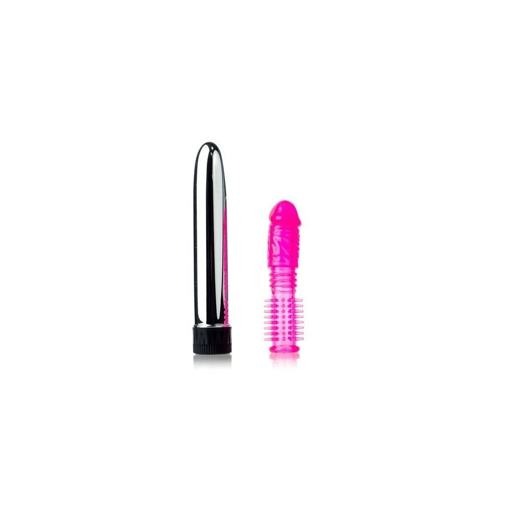 Vibratore Vaginale anale con guaina realistico per pene e vibratore Vibratore Vaginale anale con guaina realistico per pene e vibratore