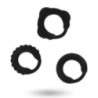 Anelli pene 3 pz neri Addicted toys Anelli pene 3 pz neri Addicted toys