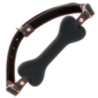 Bavaglio osso silicone Darkness nero rosso