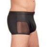 Boxer sexy con cerniera frontale nero Boxer sexy con cerniera frontale nero