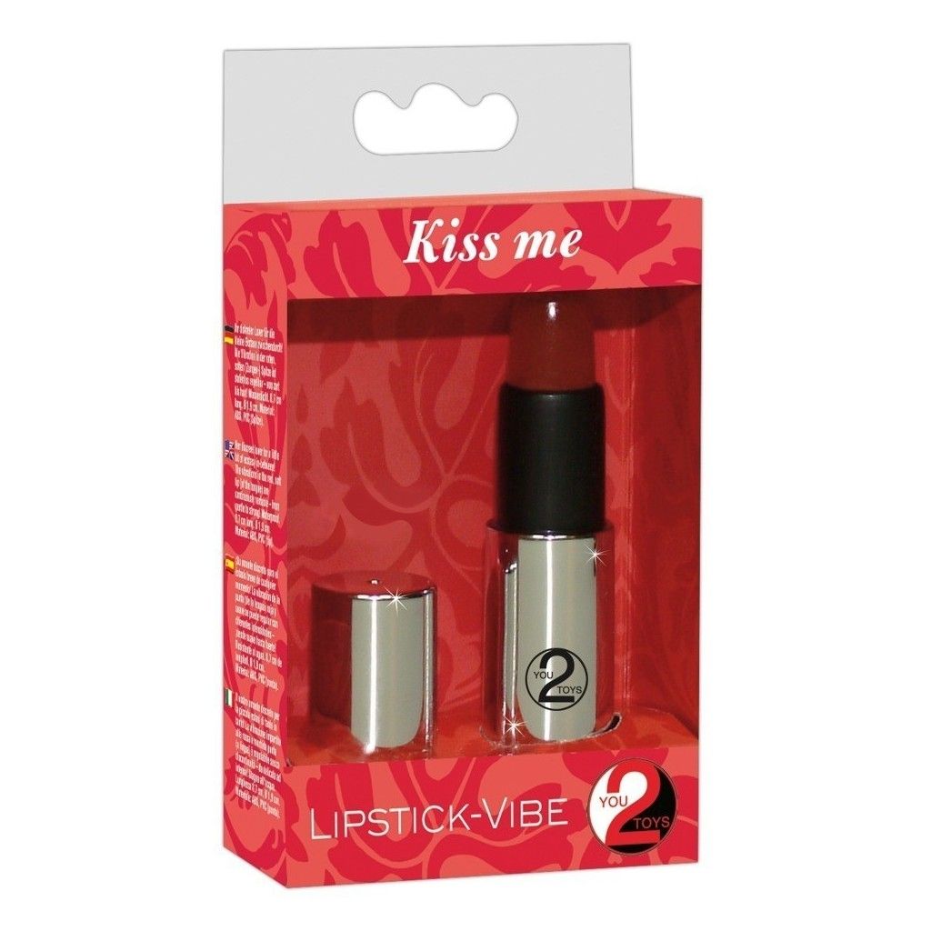 Vibratore rossetto stimolatore vaginale rosso kiss my lips Vibratore rossetto stimolatore vaginale rosso kiss my lips
