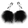 Pinze capezzoli pelo finto nero Darkness Pinze capezzoli pelo finto nero Darkness