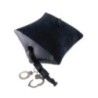 Cuscino bondage fetish nero con manette in acciaio Cuscino bondage fetish nero con manette in acciaio