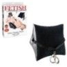 Cuscino bondage fetish nero con manette in acciaio Cuscino bondage fetish nero con manette in acciaio