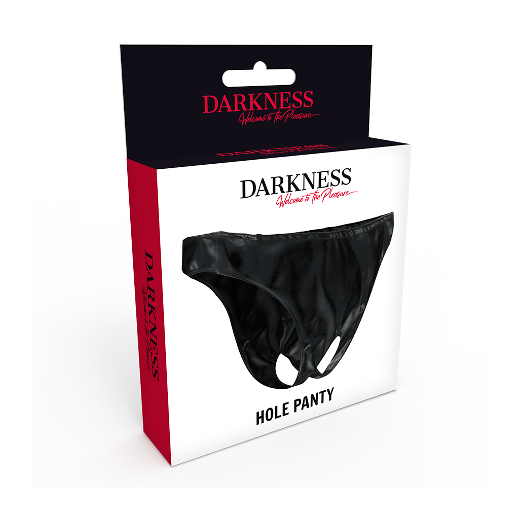 Slip aperto DARKNESS OPEN CROTHLESS PANTIES ONE SIZE