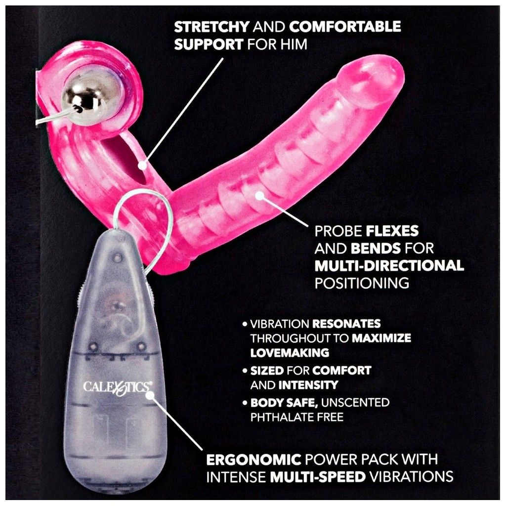 Anello fallico fallo anale indossabile con stimolatore vibrante anal slim dong