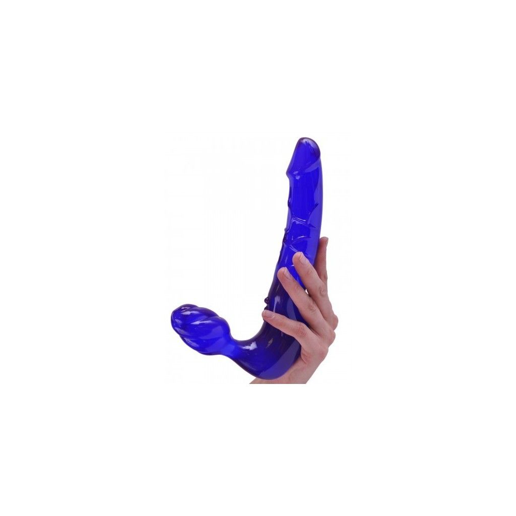 Fallo dildo doppio indossabile per donna senza imbragatura straples purple