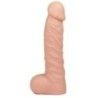 Dildo realistico e testicoli pelle chiara