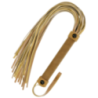 Frusta flogger pelle vegana color cuoio 28 cm