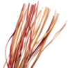 Frusta flogger pelle vegana rossa/gialla 28cm Frusta flogger pelle vegana rossa/gialla 28cm