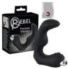 Vibratore prostata silicone nero 12 cm Vibratore prostata silicone nero 12 cm