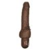 Vibratore vaginale realistico 19 cm brown