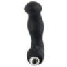 Vibratore prostata silicone nero 12 cm Vibratore prostata silicone nero 12 cm