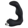 Vibratore prostata silicone nero 12 cm Vibratore prostata silicone nero 12 cm