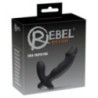 Vibratore doppio dildo realistico con stimolatore clitoride in silicone nero Vibratore doppio dildo realistico con stimolatore clitoride in silicone nero