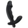 Vibratore doppio dildo realistico con stimolatore clitoride in silicone nero Vibratore doppio dildo realistico con stimolatore clitoride in silicone nero
