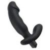 Vibratore doppio dildo realistico con stimolatore clitoride in silicone nero Vibratore doppio dildo realistico con stimolatore clitoride in silicone nero
