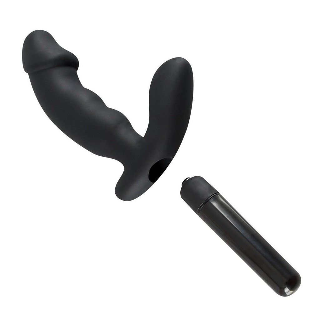 Vibratore doppio dildo realistico con stimolatore clitoride in silicone nero Vibratore doppio dildo realistico con stimolatore clitoride in silicone nero