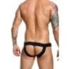 Jockstrap con anello pene nero Dngeon Jockstrap con anello pene nero Dngeon