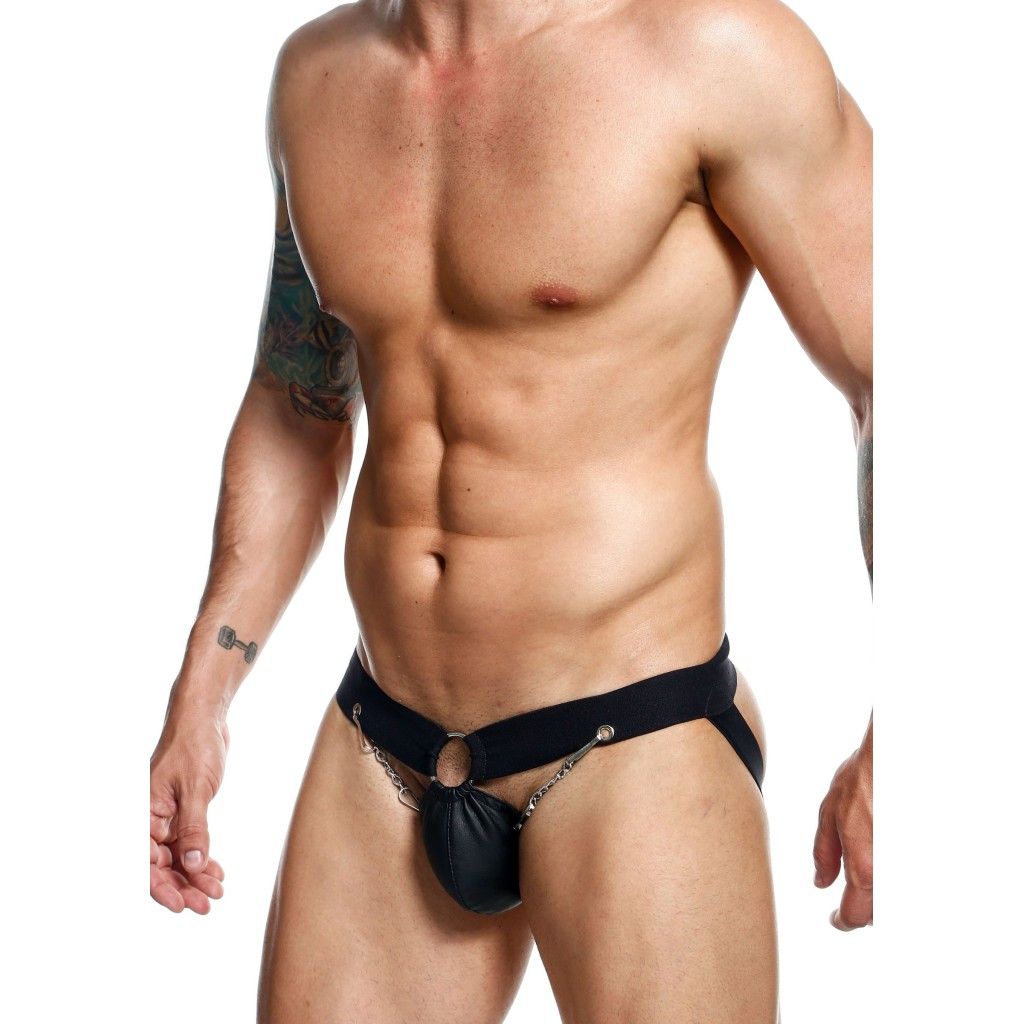 Slip sospensorio nero DNGEON Chain Jockstrap