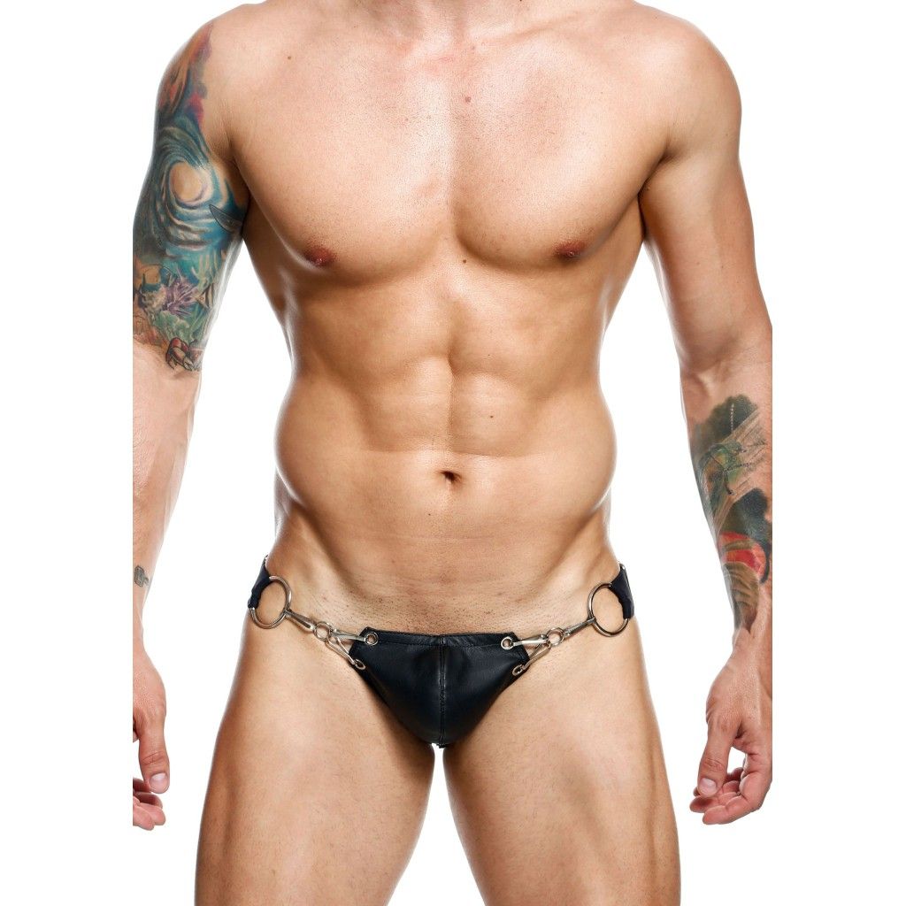 Slip uomo sospensorio nero DNGEON Snap Jockstrap