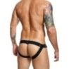 Jockstrap sexy nero con catena + clip Dngeon