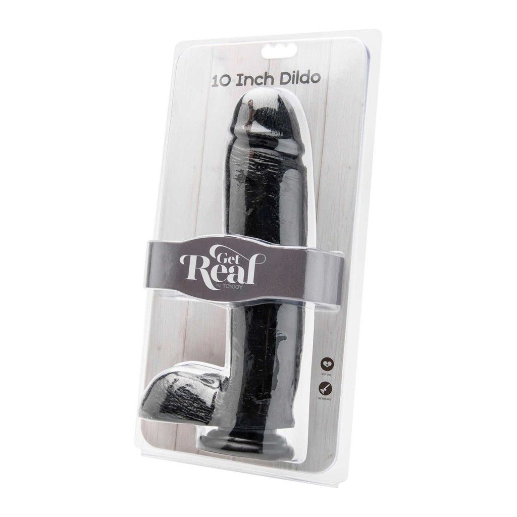 Fallo Maxi grande dildo nero con ventosa 10 con testicoli the cock Fallo Maxi grande dildo nero con ventosa 10 con testicoli the cock