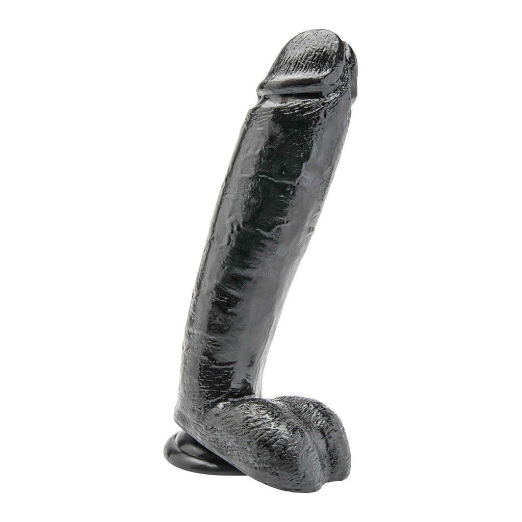 Fallo Maxi grande dildo nero con ventosa 10 con testicoli the cock Fallo Maxi grande dildo nero con ventosa 10 con testicoli the cock