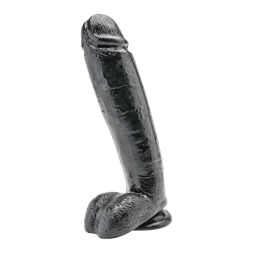 Fallo Maxi grande dildo nero con ventosa 10 con testicoli the cock Fallo Maxi grande dildo nero con ventosa 10 con testicoli the cock