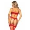 Completo intimo 3 pz pizzo floreale rosso Completo intimo 3 pz pizzo floreale rosso