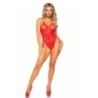 Body sexy rosso senza cuciture Leg Avenue Body sexy rosso senza cuciture Leg Avenue