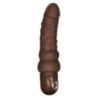 Vibratore realistico curvo 17,3 cm brown