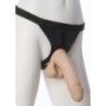 Fallo con testicoli e imbracatura a slip 20cm Fallo con testicoli e imbracatura a slip 20cm