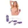 Pinze capezzoli vibranti + telecomando viola Pinze capezzoli vibranti + telecomando viola
