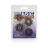 Anelli fallici stimolanti 4 pz fumè Anelli fallici stimolanti 4 pz fumè