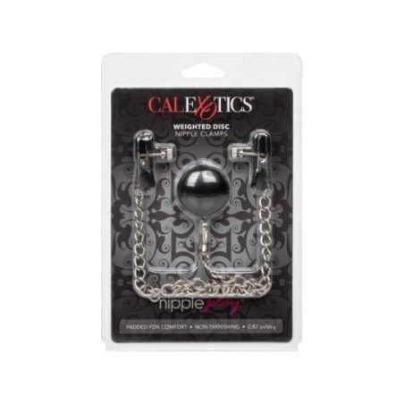 Morsetti capezzoli neri con peso disco