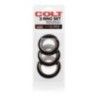 Kit 3 Anelli pene e testicoli Colt neri Kit 3 Anelli pene e testicoli Colt neri