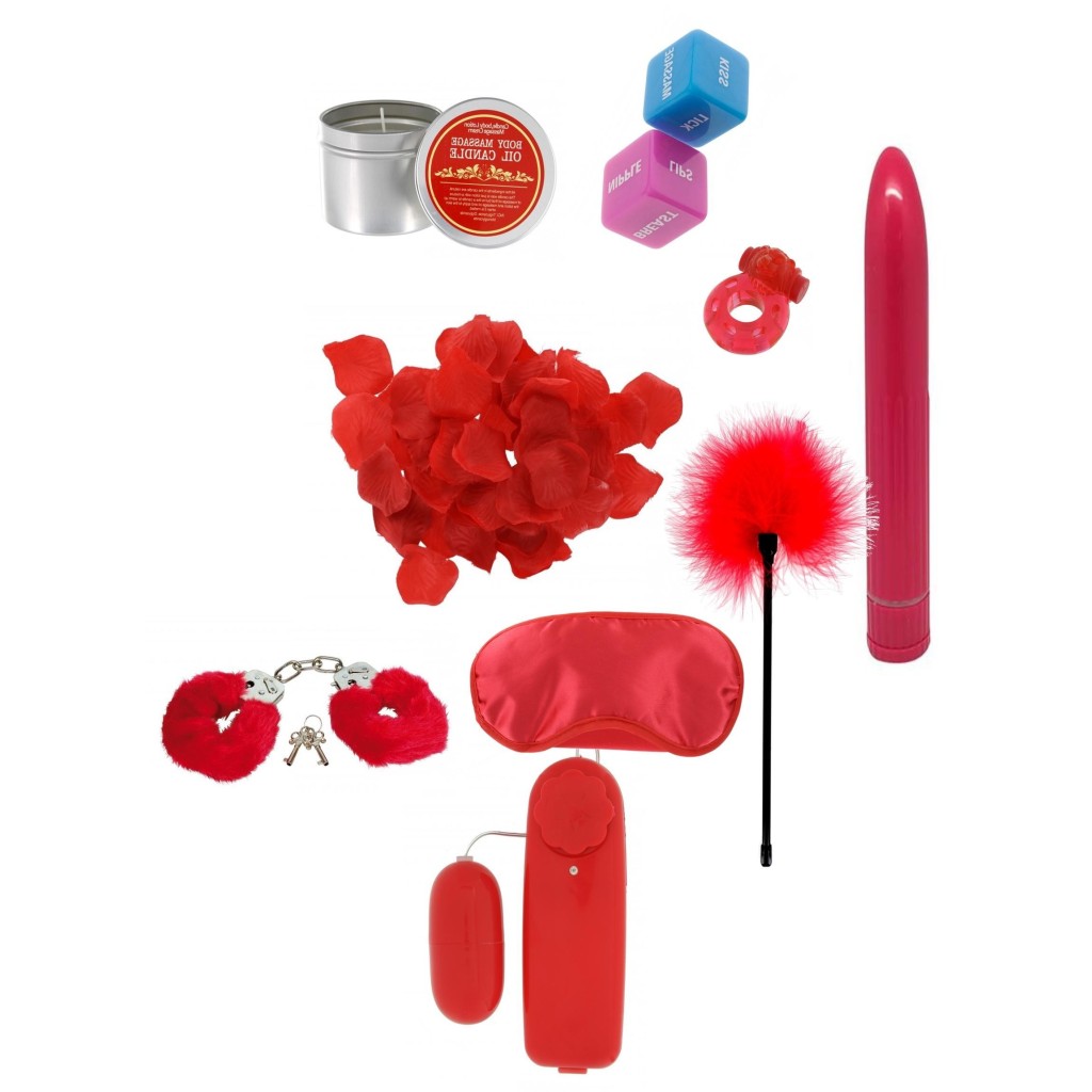 Kit sex toys vibratore anello fallico dildo fallo con manette e candela massaggi